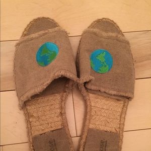 Mint & Rose canvas slide Sandals size 7.5